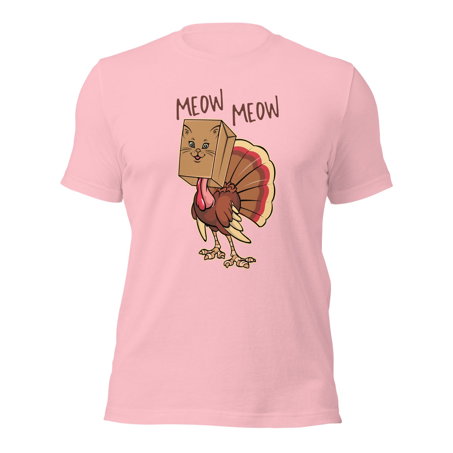 Meow Meow Turkey Thanksgiving Unisex Light Shirt