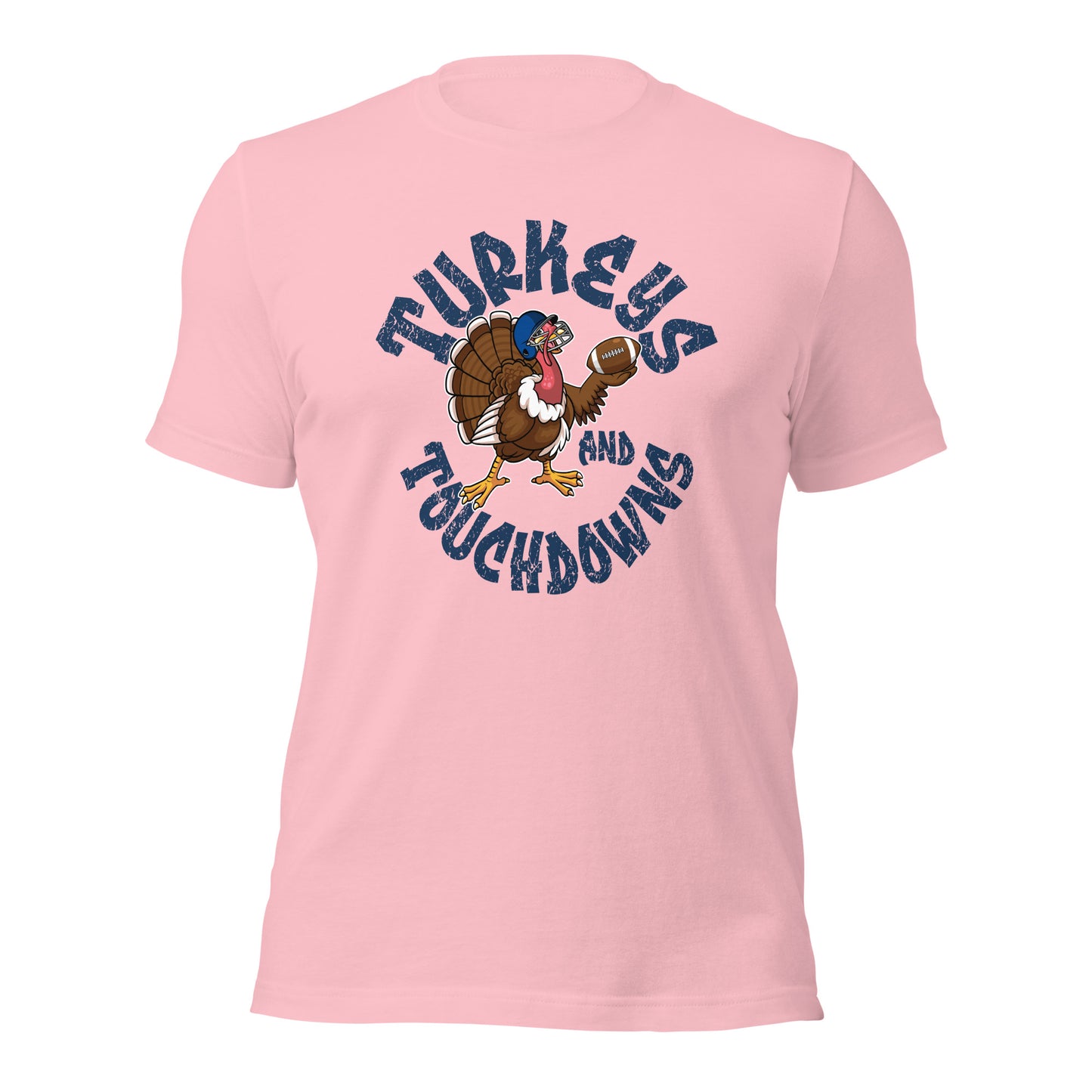 Turkeys And Touchdown American Football Thanksgiving Unisex Light Shirt