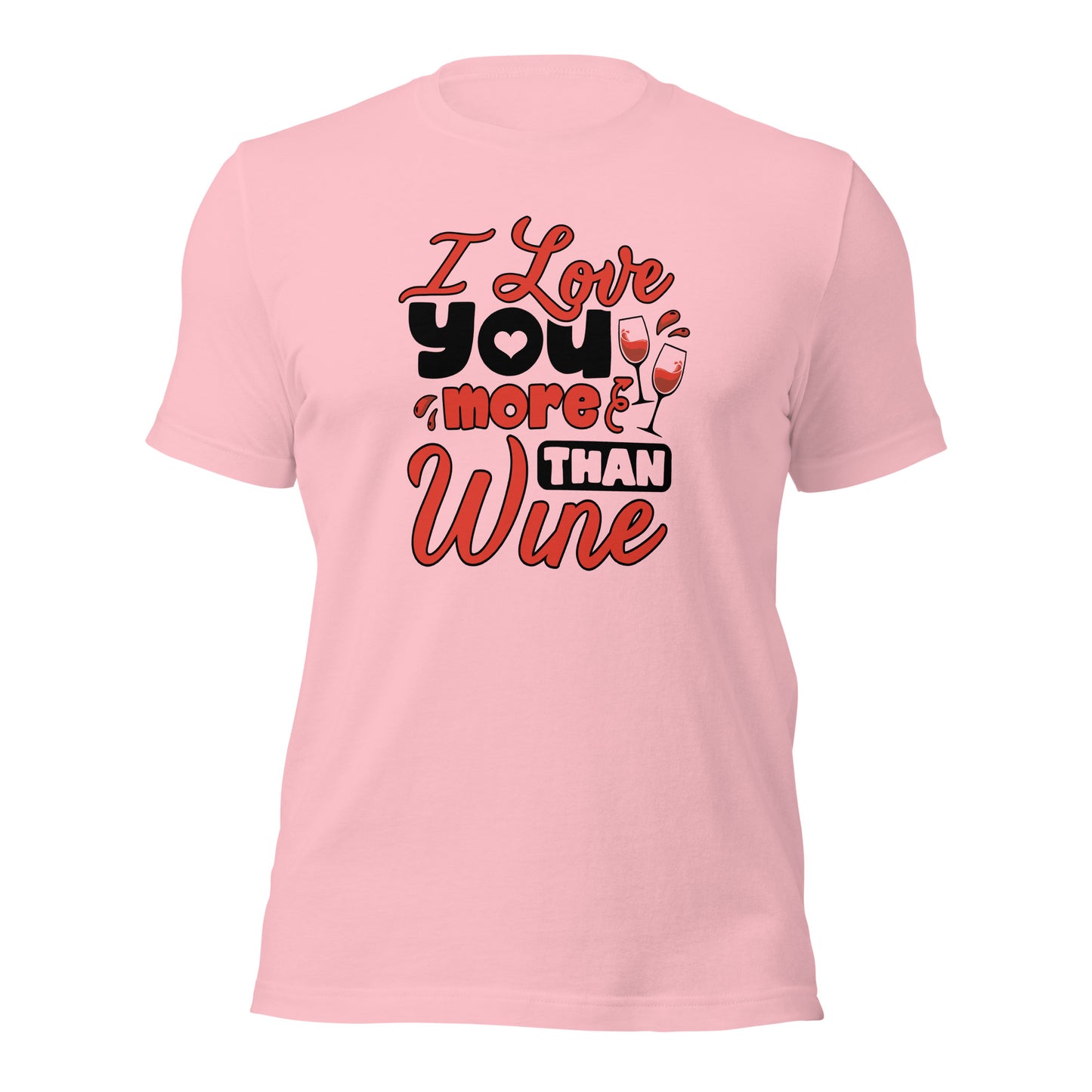 I love You More Than Wine Valentines Day Gift For Wine Lover Couple Light Shirt