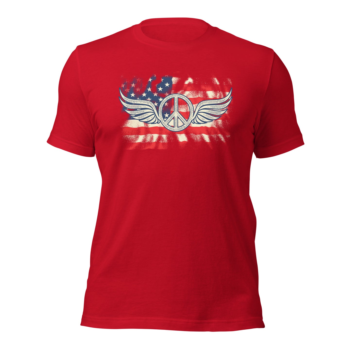 Military American Patriots Distressed Peace Sign Unisex Dark Shirt