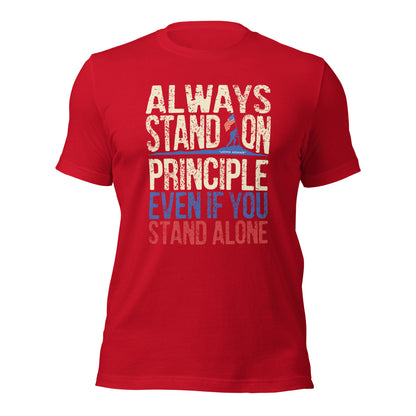 Always Stand On Principle By John Adams Quote Unisex Dark Shirt