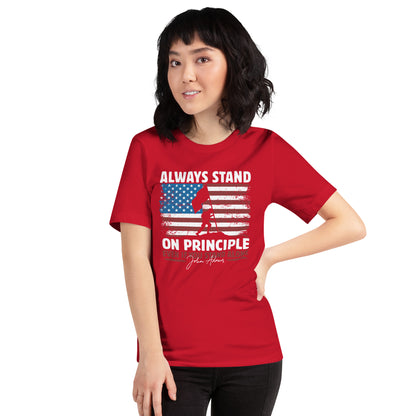 John Adams Always Stand on Principle Unisex Dark Shirt