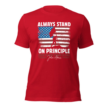 John Adams Always Stand on Principle Unisex Dark Shirt