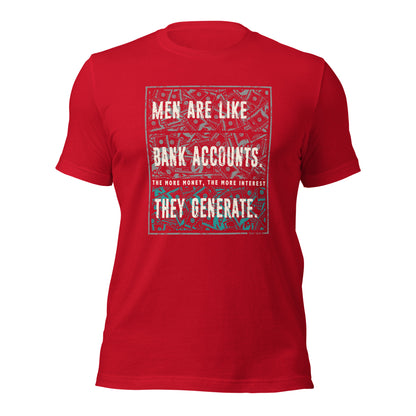 Men's Humor Men Are Like Bank Account Mark Twain Unisex Dark Shirt