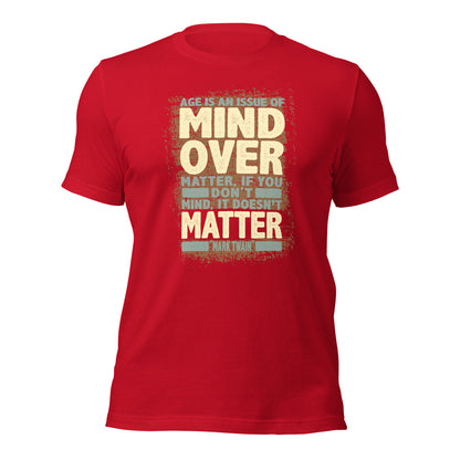 Mark Twain Mind Over Matter Vintage Unisex Dark Tshirt