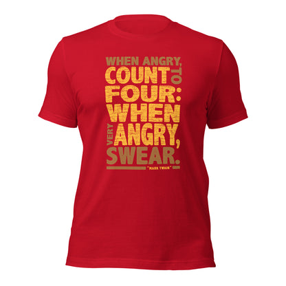 When Angry Count To Four Anger Coach Unisex Dark Shirt