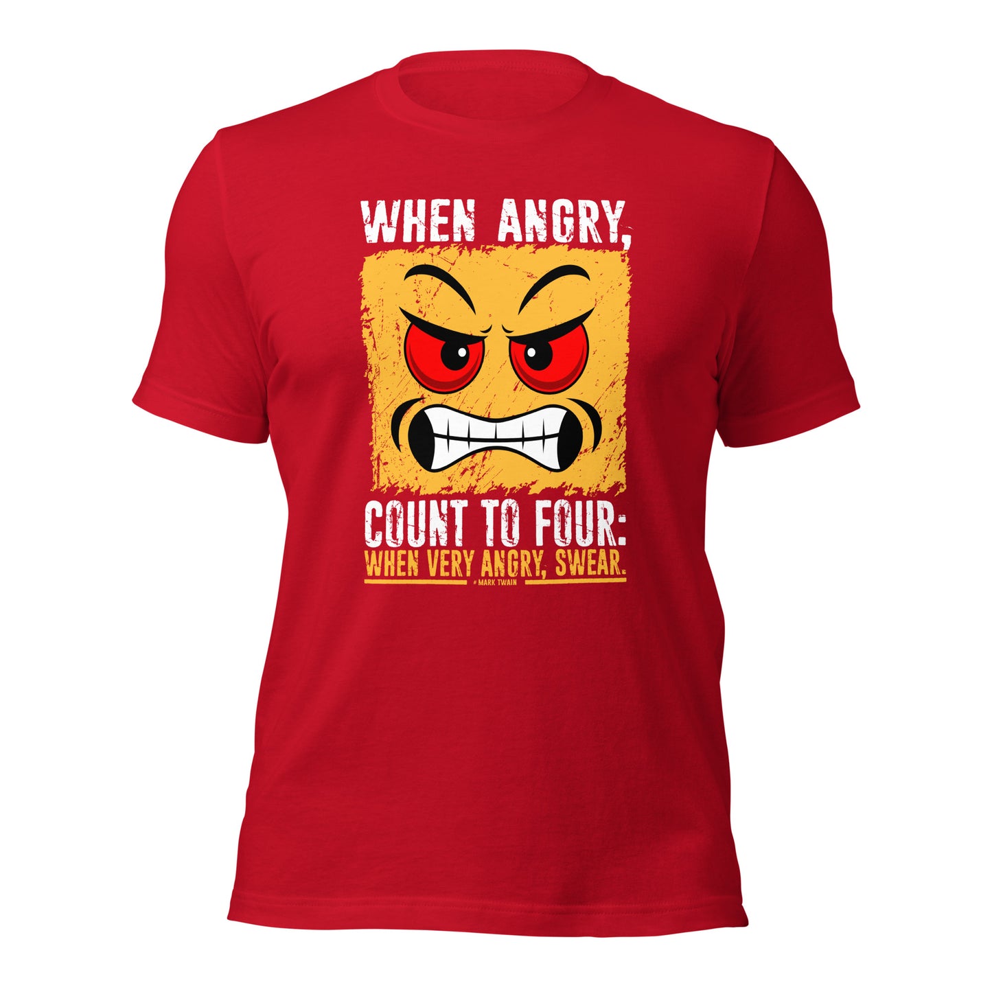 Mark Twain When Angry Count to Four Wisdom Unisex Dark T-shirt