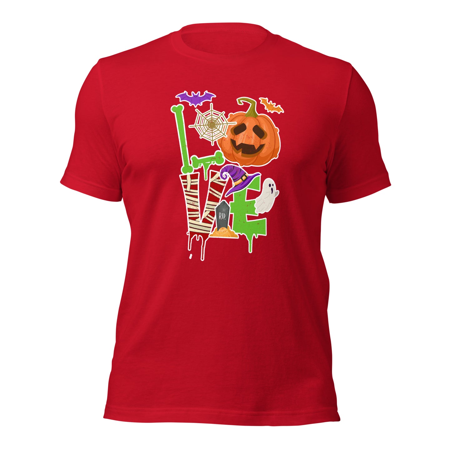 Halloween Love Tee Cute Fall Pumpkin Unisex Dark Shirt