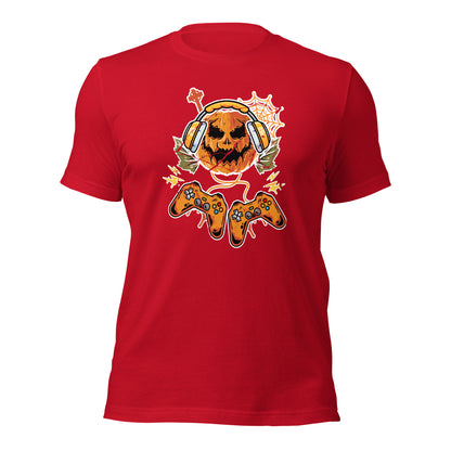 Halloween Pumpkin Gamer T Shirts Trick Or Treat Unisex Dark Tee