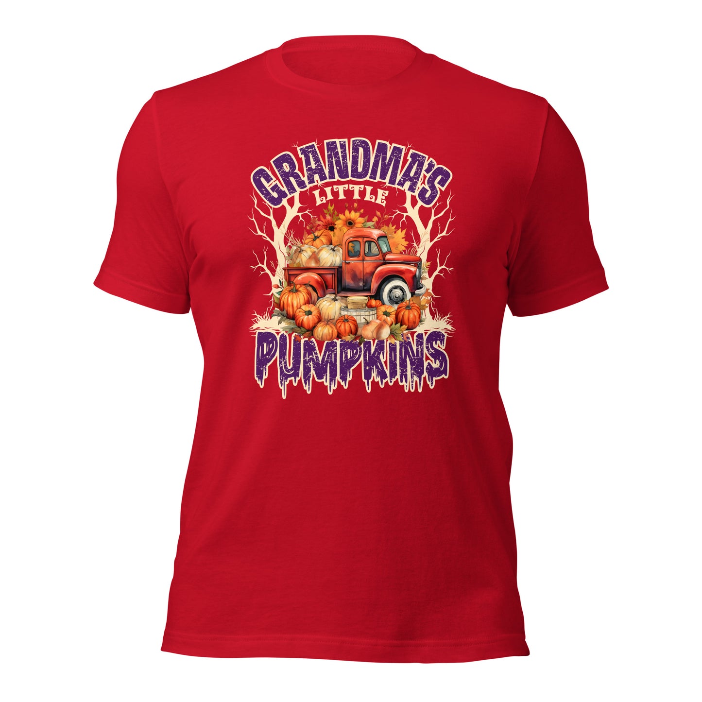 Grandma's Little PUmpkins grandchildren Halloween Unisex Dark Shirt