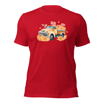 Pumpkin Thanksgiving Vintage Truck Unisex Dark Shirt