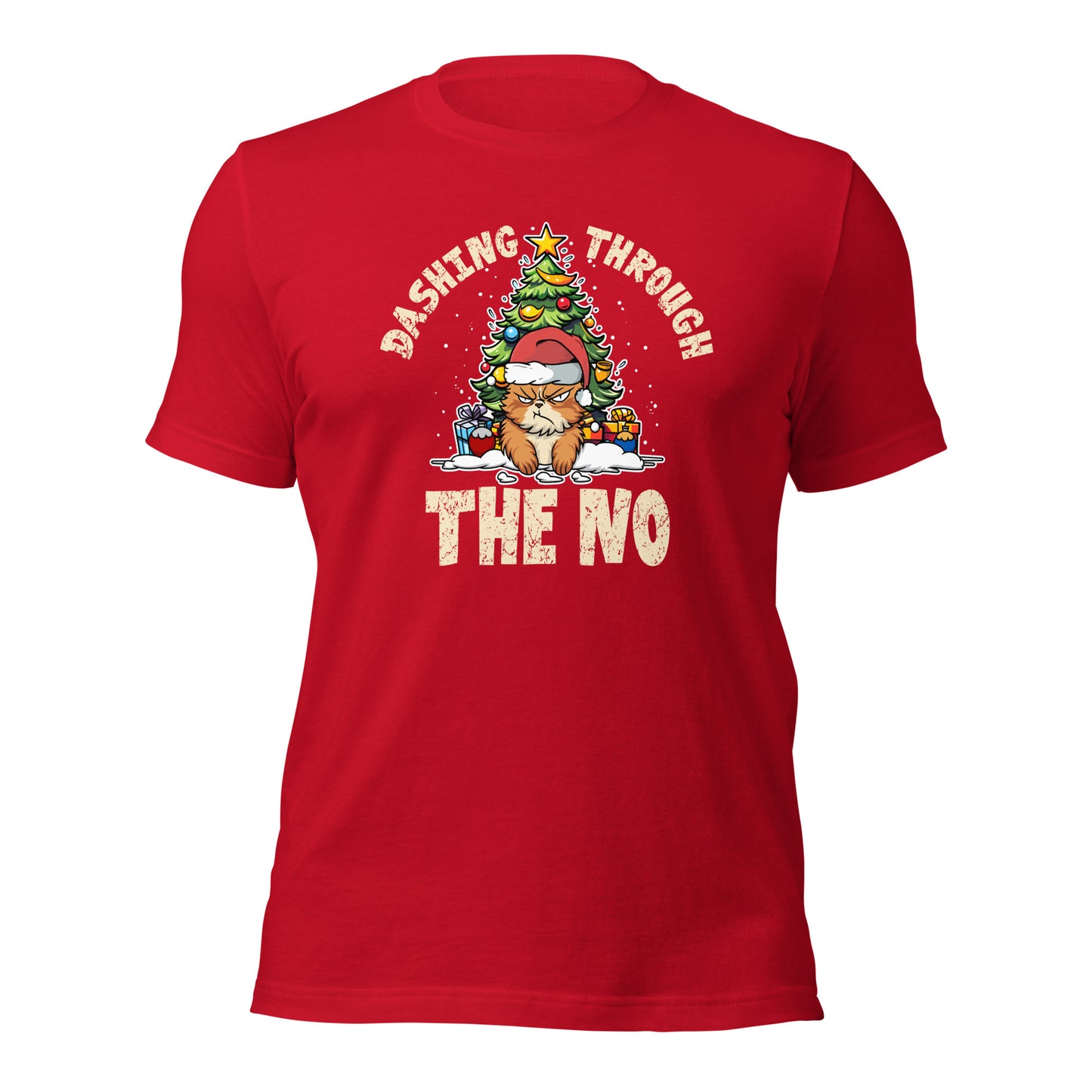 Dashing Through The No Funny Holiday Unisex Dark Tee