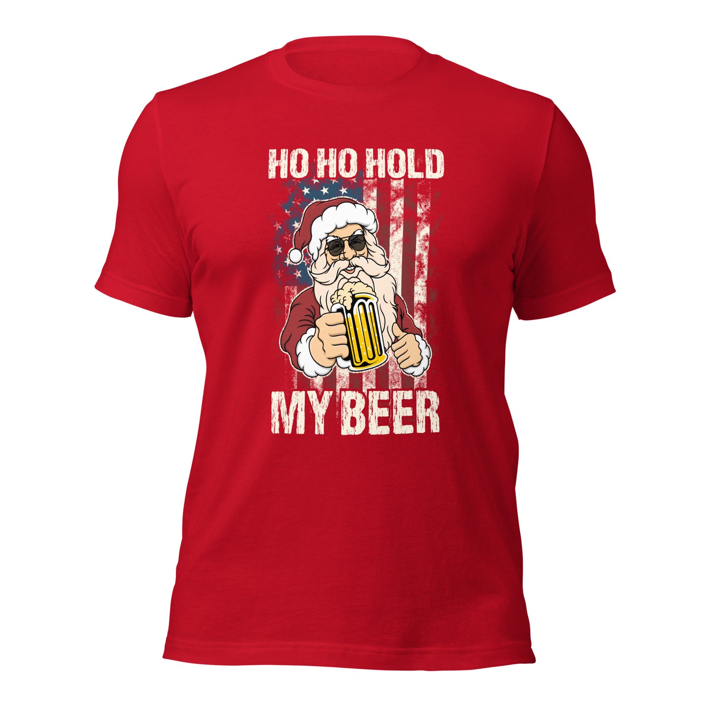 Ho Ho Hold My Beer Christmas In July Unisex Dark Shirt