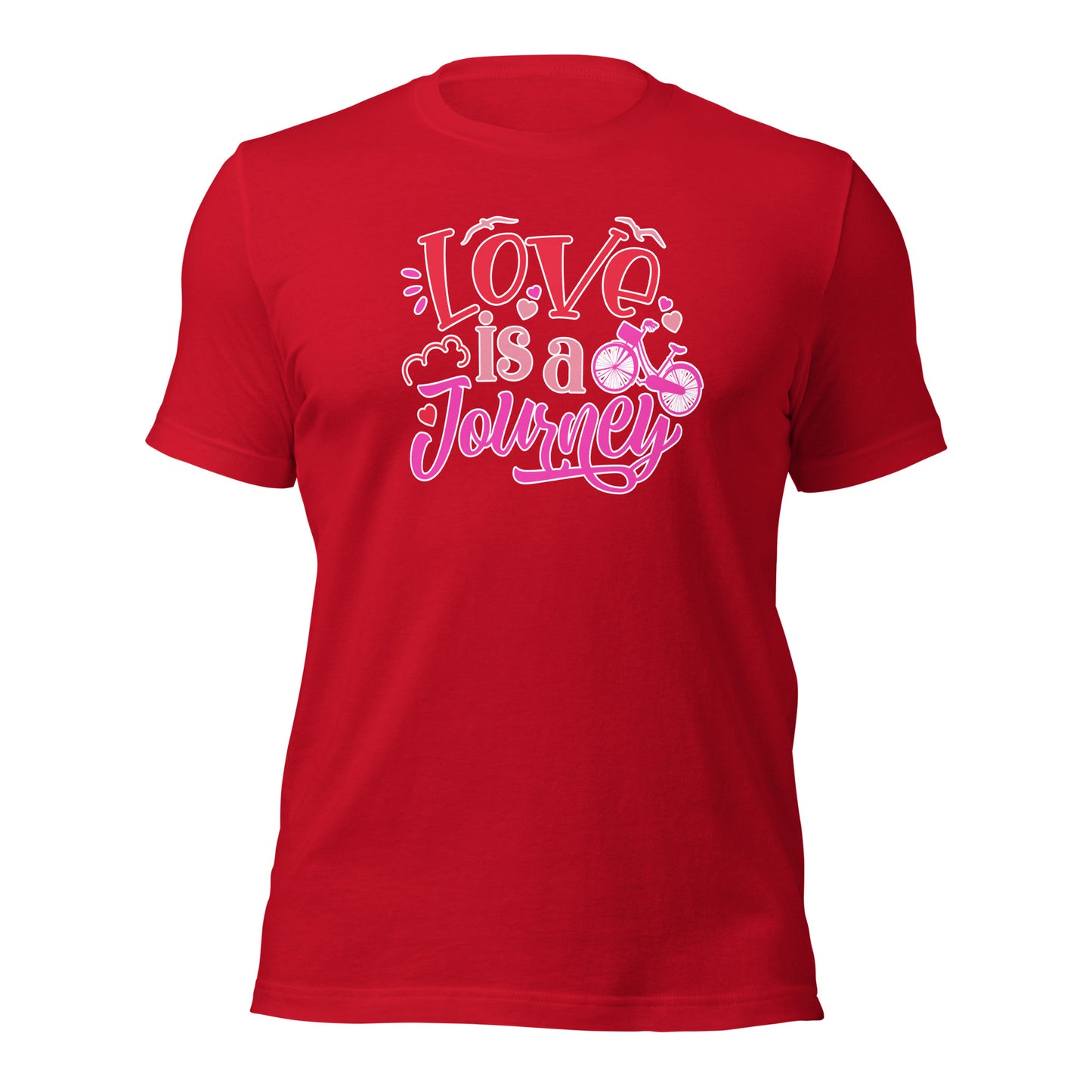 Love Is A Journey Tees Valentines Day Gift Couple Shirt Bicycle Lover Dark Tshirt