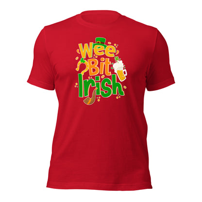 Wee Bit Irish Tee Drinking Irish Lover Unisex Dark Shirt