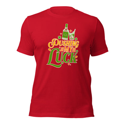 St. Patricks Day Pushing My Luck Gamer Unisex Dark Tshirt