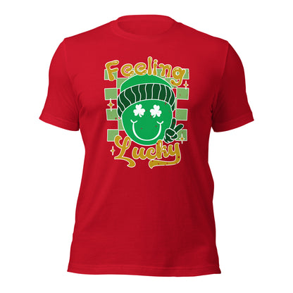 Smiley Feeling Lucky Happy St. Patricks Day Unisex Dark Shirt