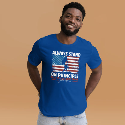 John Adams Always Stand on Principle Unisex Dark Shirt