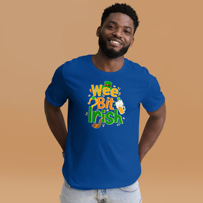 Wee Bit Irish Tee Drinking Irish Lover Unisex Dark Shirt