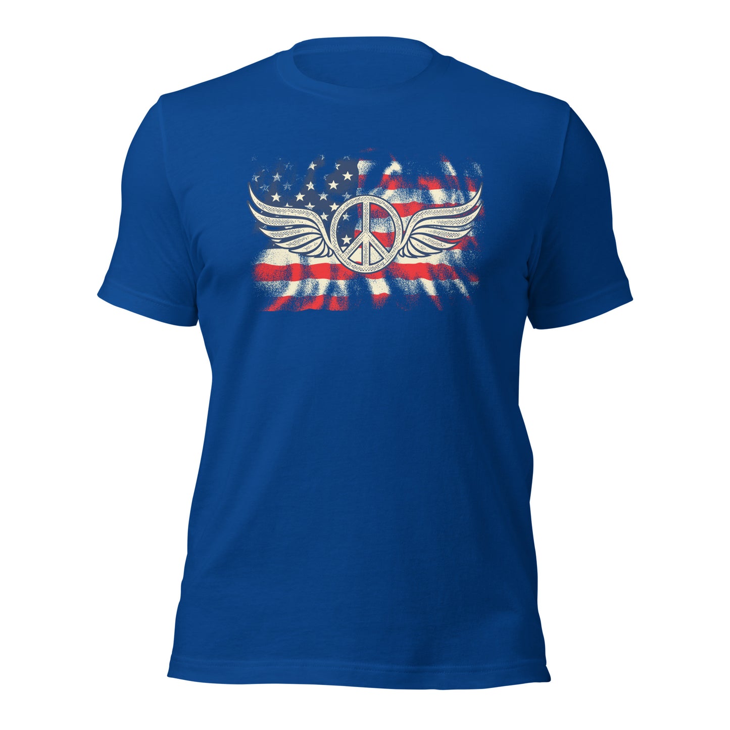 Military American Patriots Distressed Peace Sign Unisex Dark Shirt