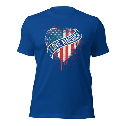 I Love America Vintage USA Map Unisex Dark Shirt