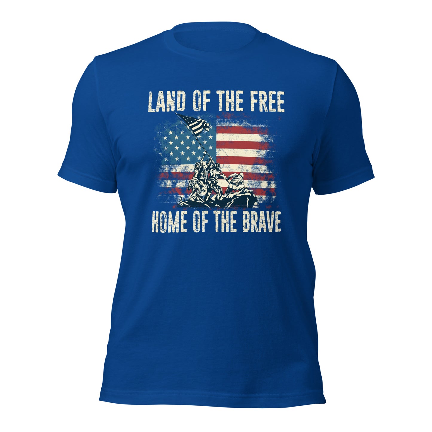 Vintage Land Of The Free Home Of The Brave Unisex Dark Shirt