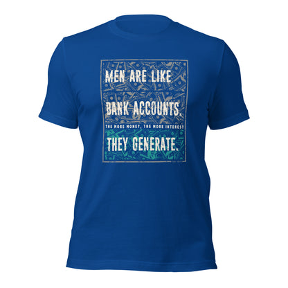 Men's Humor Men Are Like Bank Account Mark Twain Unisex Dark Shirt