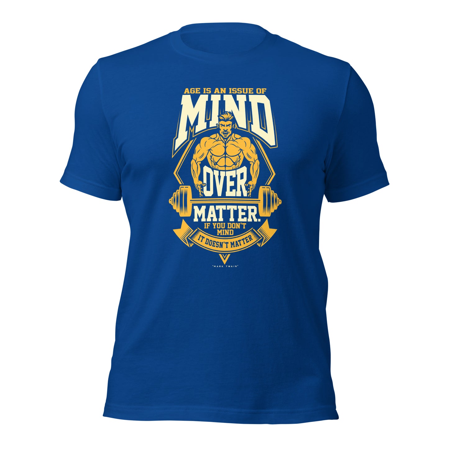 Age Is An Issue Of Mind Over Matter Bodybuilder Unisex Dark Tee