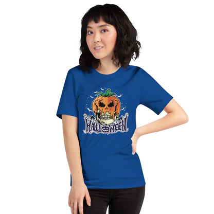 Halloween Pumpkin Skull Head Unisex Dark Shirt