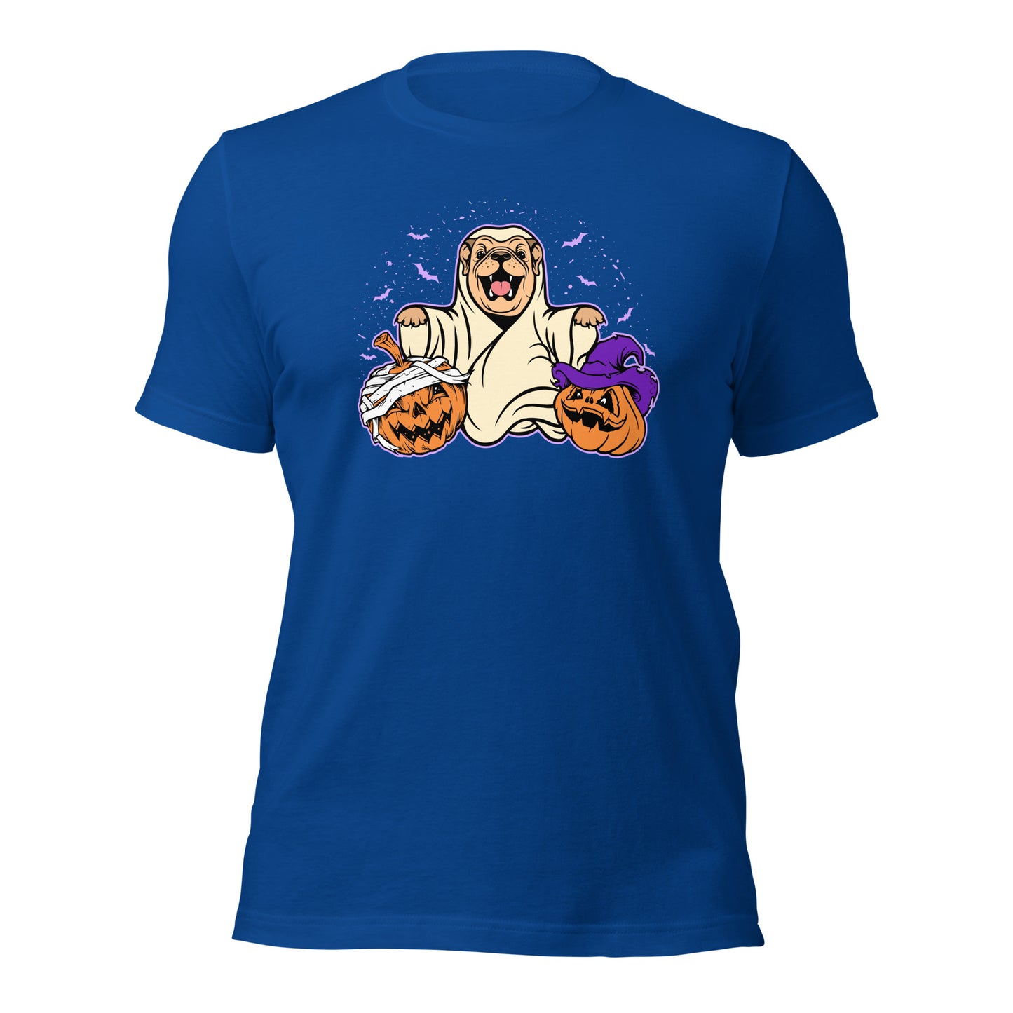 Halloween Spooky Dad Mom Canine Ghost English Bulldog Pumpkin Unisex Dark Shirt