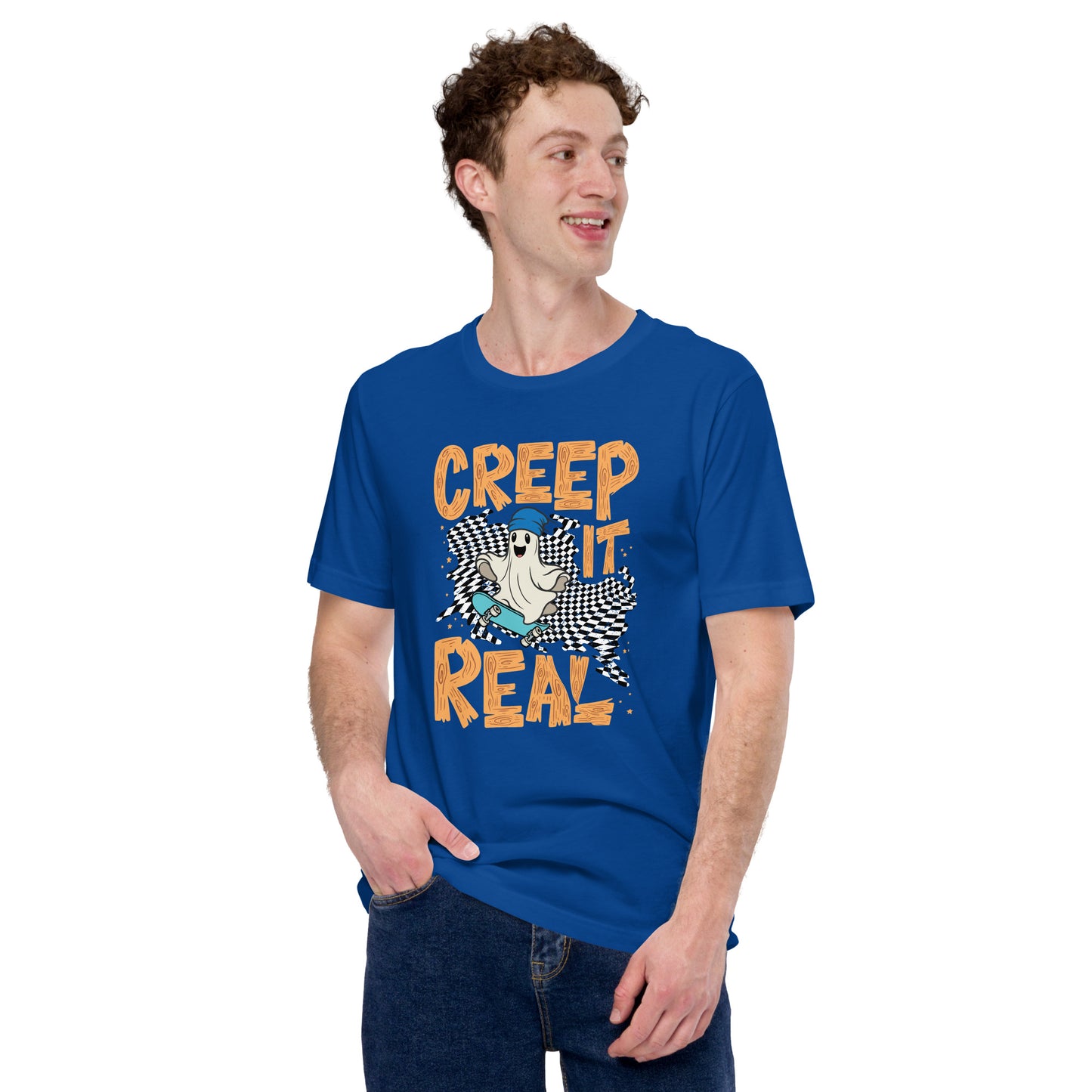 Creep It Real Skateboard Ghost Halloween Unisex Dark Shirt