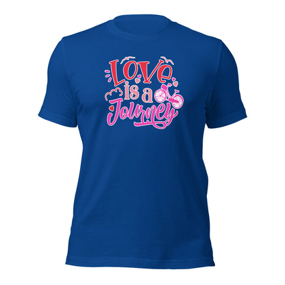 Love Is A Journey Tees Valentines Day Gift Couple Shirt Bicycle Lover Dark Tshirt