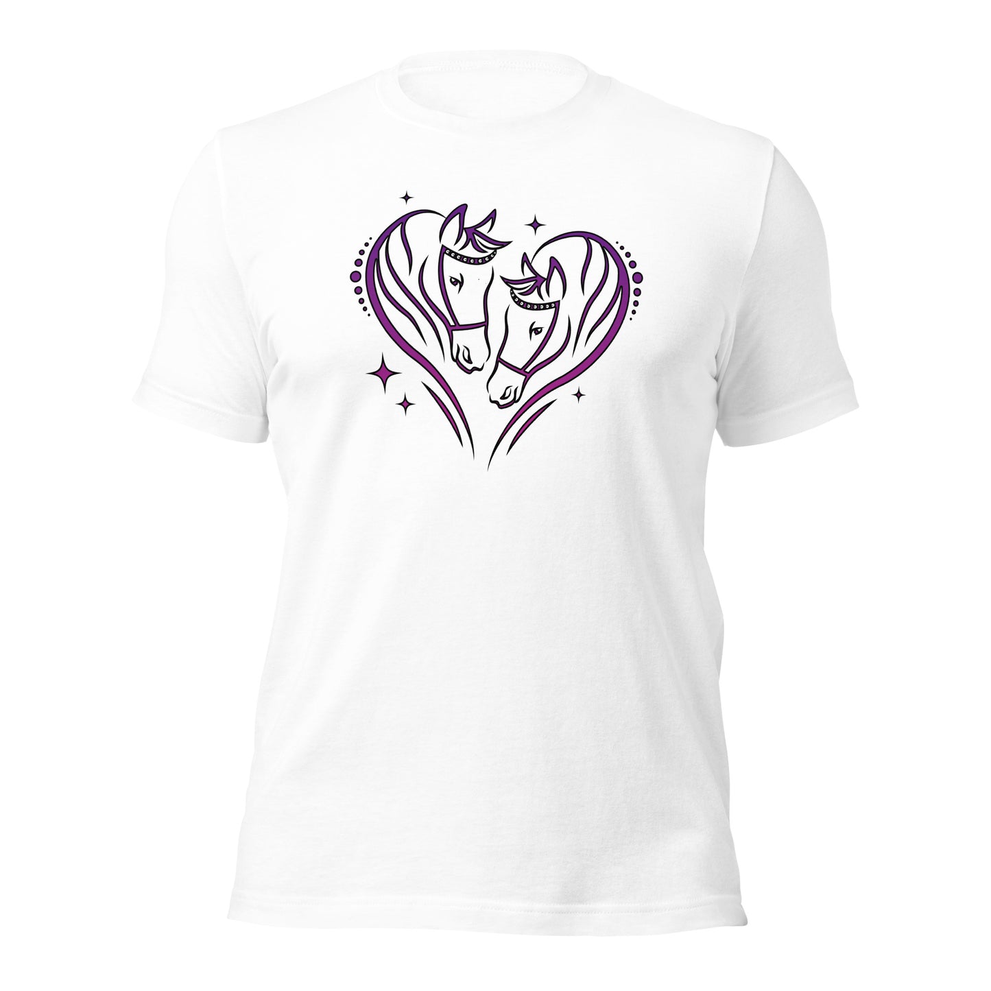 Valentines Day Equestrian Horse Heart Unisex Light Shirt