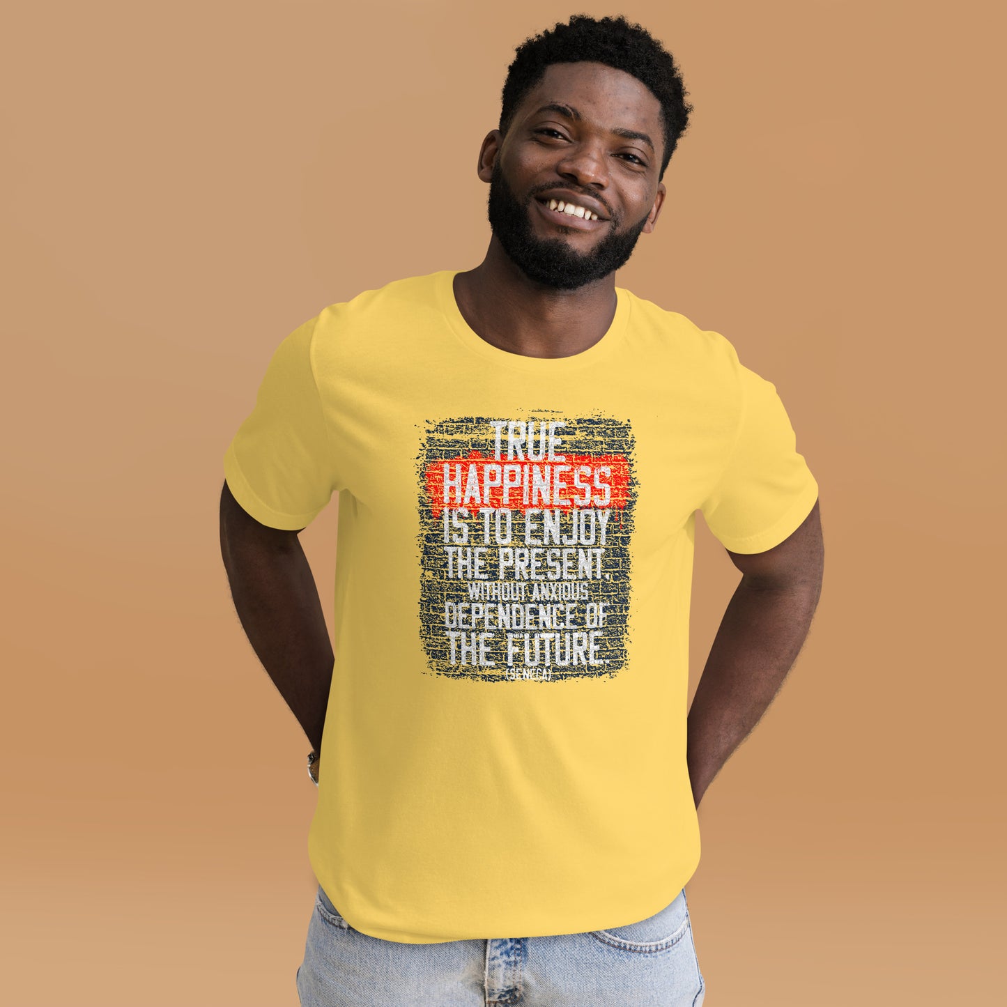 True Happiness Is to Enjoy The Present By Seneca Unisex Light Shirt