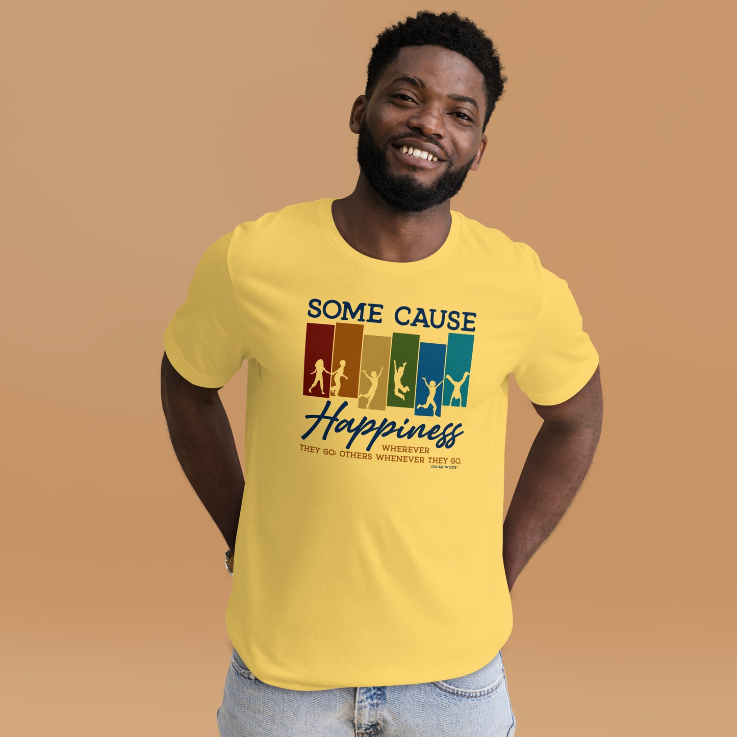 Oscar Wilde Some cause happiness wherever they go Unisex Light Shirt