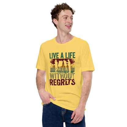 Artist Inspirational Quote Live A Life Without Regrets Unisex Light T-shirt