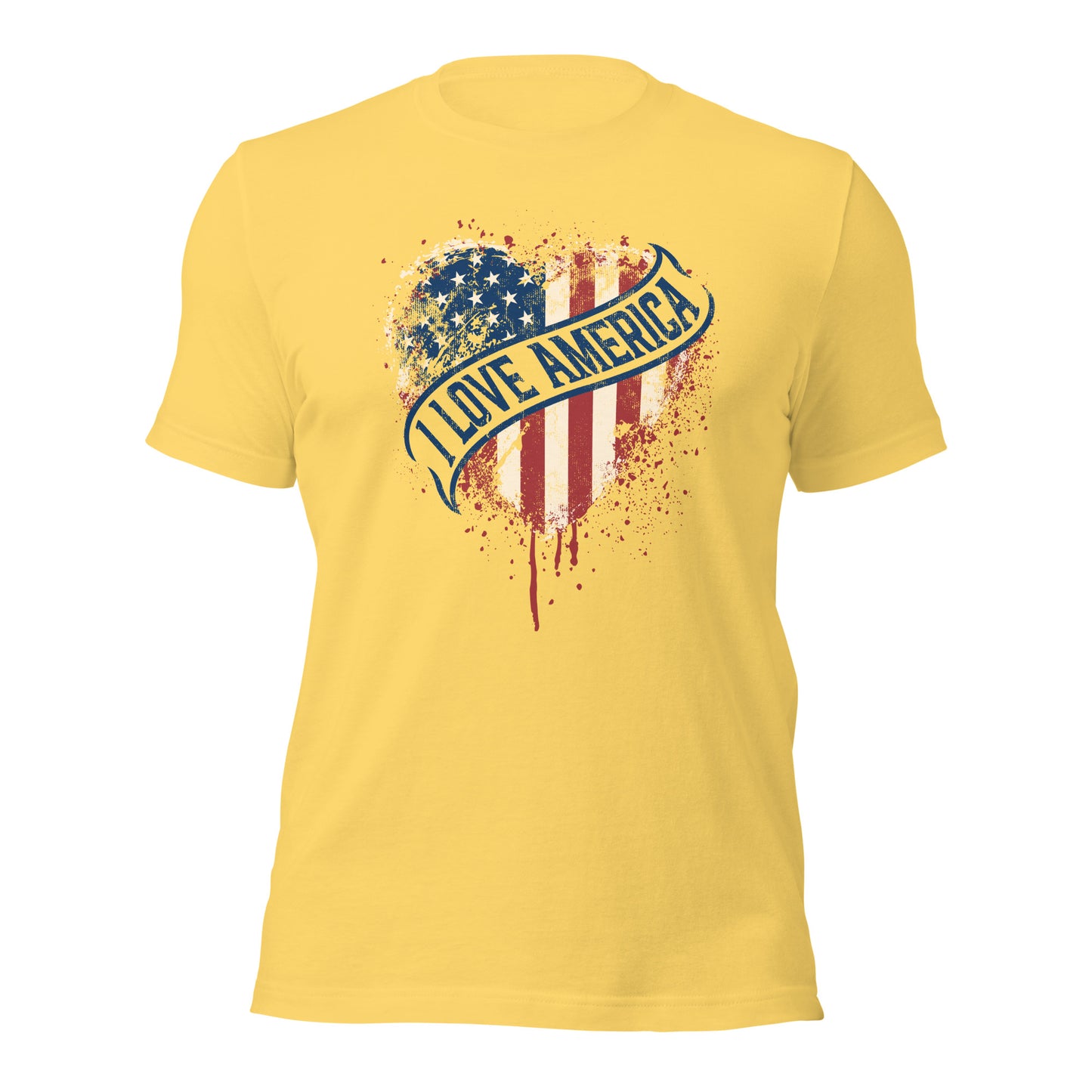 I Love America Vintage USA Map Unisex Light Shirt