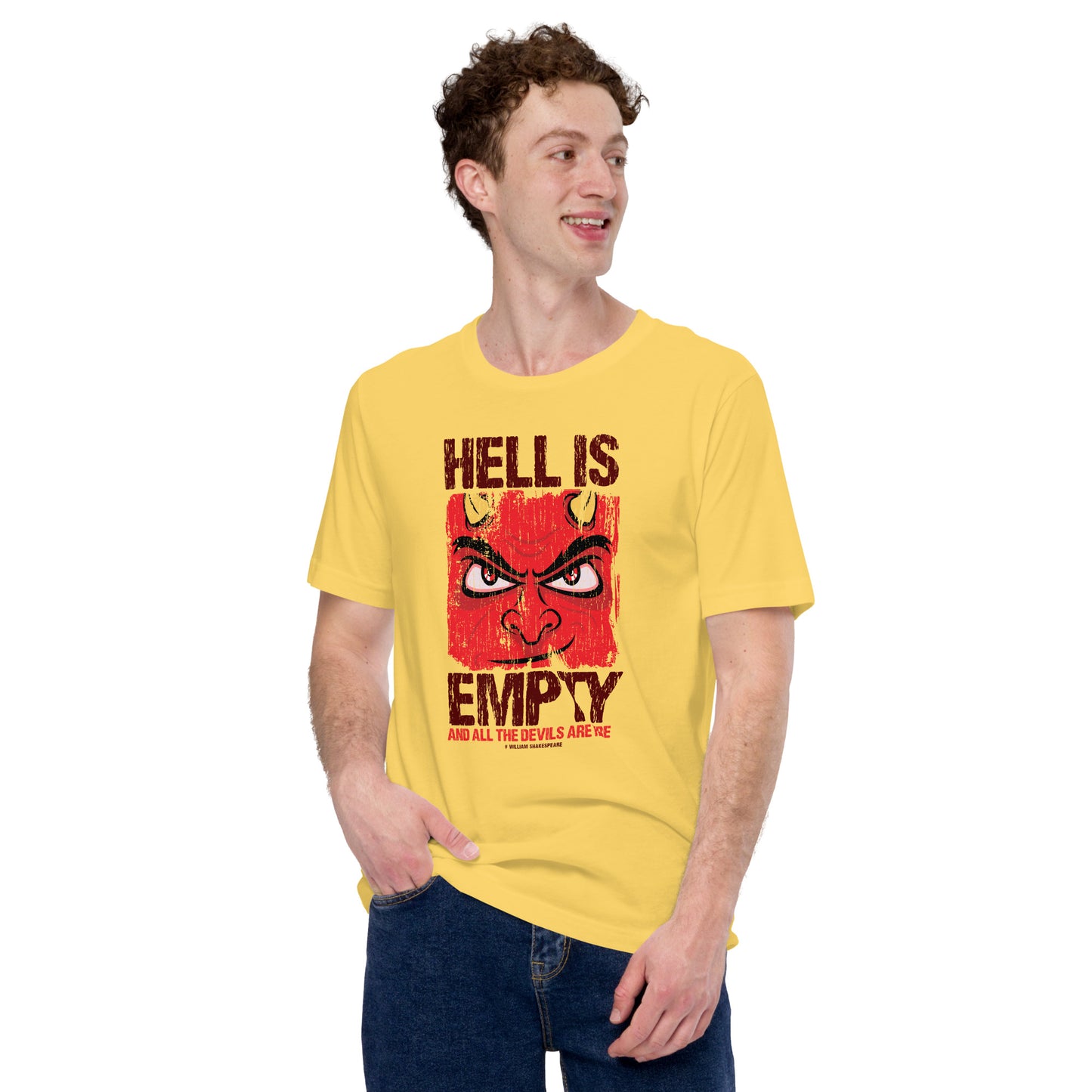 William Shakespeare Hell Is Empty And All The Devils Are Here Unisex Light Tee