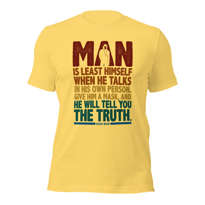 Oscar Wilde Give Him A Mask And He Will Tell You The Truth Honesty Unisex Light Shirt