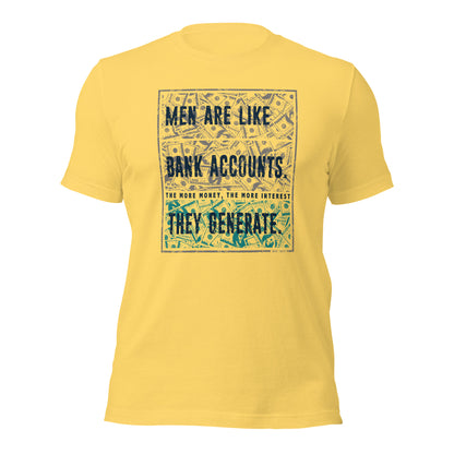 Men's Humor Men Are Like Bank Account Mark Twain Unisex Light Shirt