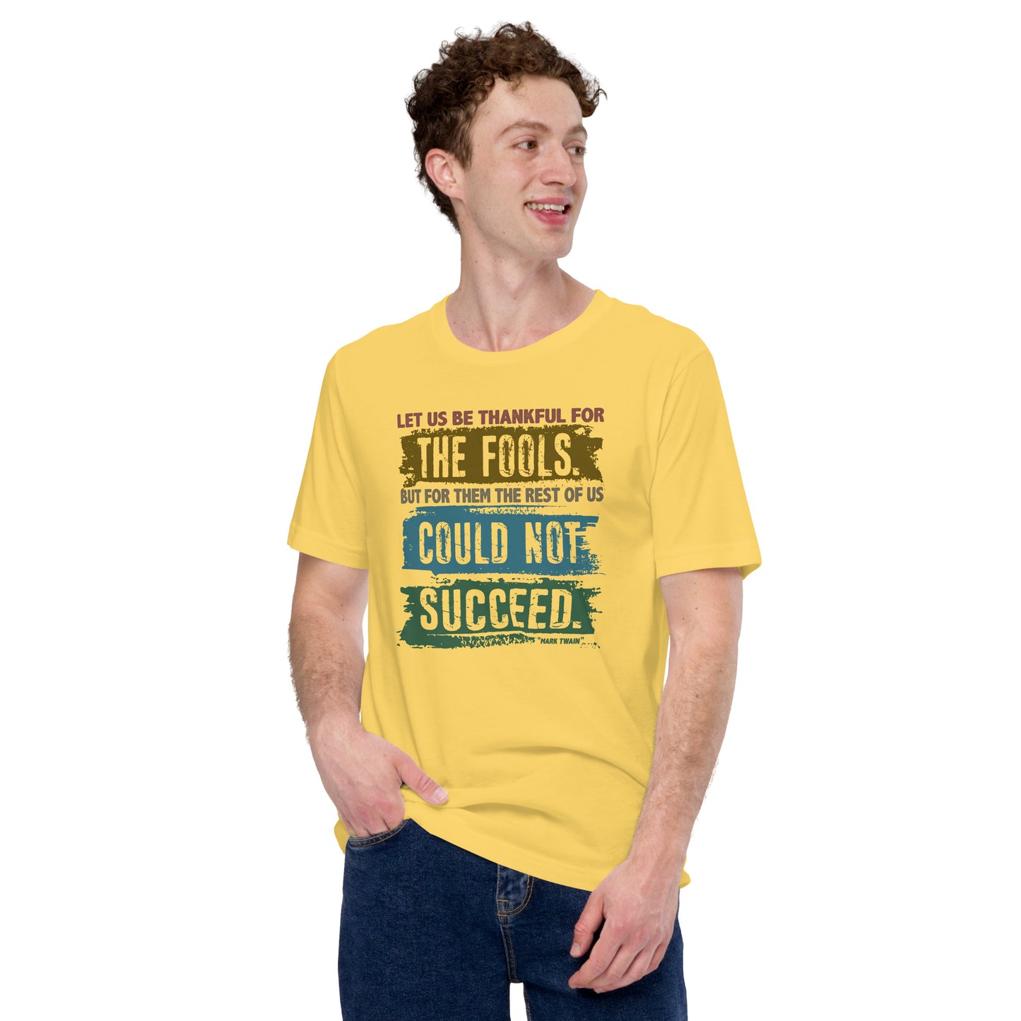 Mark Twain Successful Mind Quote Mentor Unisex Light T-shirt