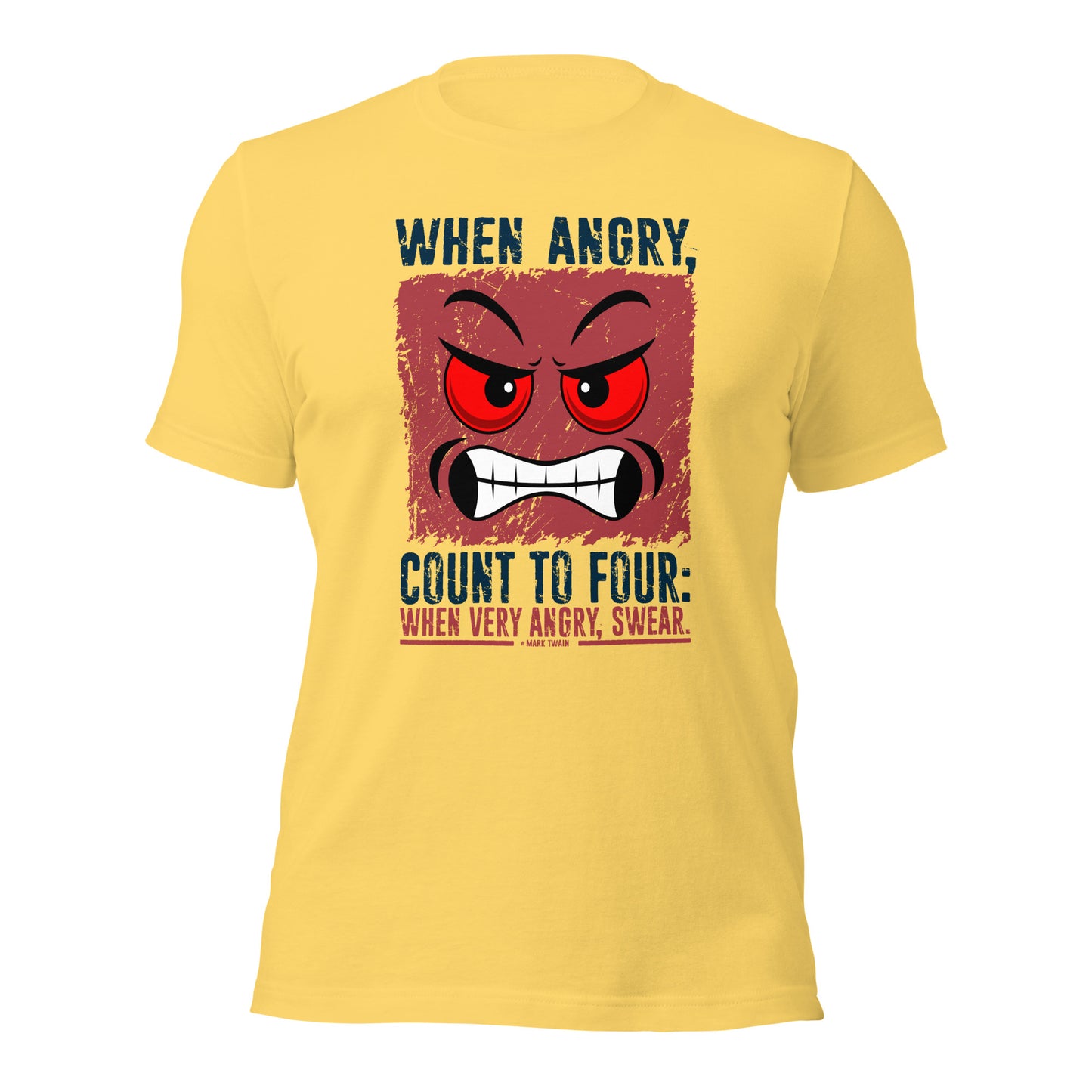 Mark Twain When Angry Count to Four Wisdom Unisex Light T-shirt