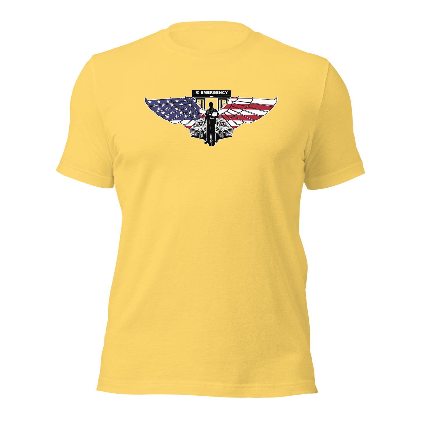 American Patriotic Nurse Dedicated Healthcare Hero Unisex Light T-shirt