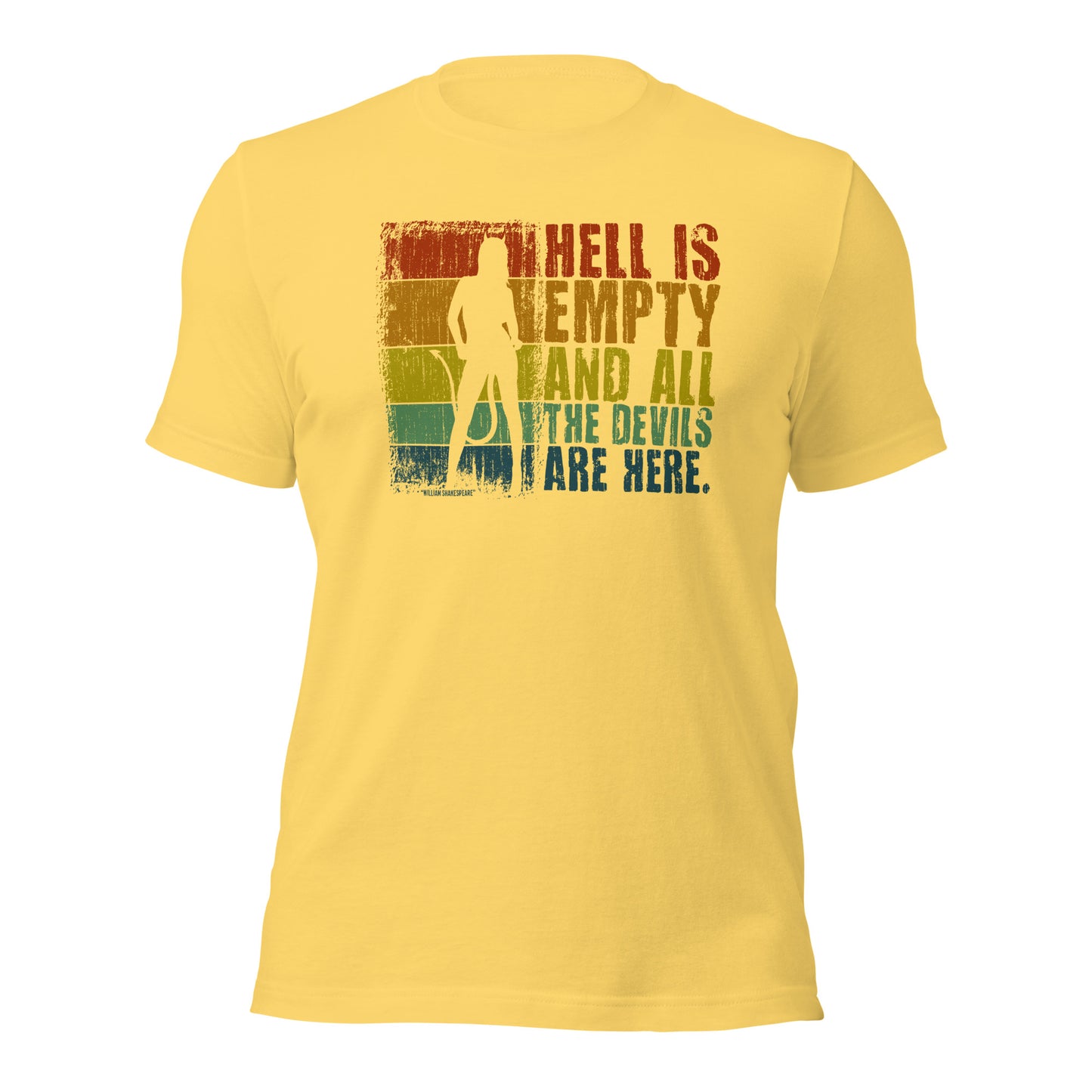 Shakespeare Quotes Literary Apparel Hell Is Empty Unisex Light Shirt