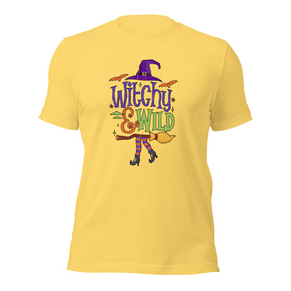 Witchy & Wild Halloween Fall Shirt Spooky Season Unisex Light Tee