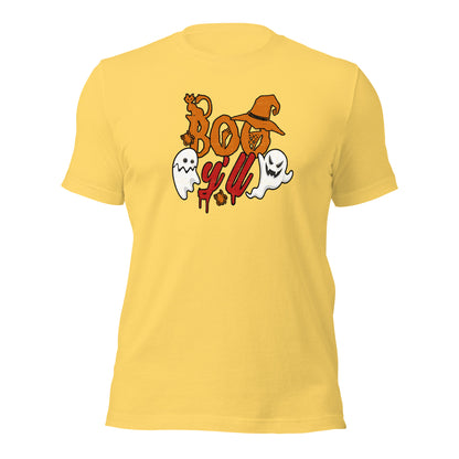 Boo Y'all Ghost Cowboy Western Halloween Party Unisex Light Tee