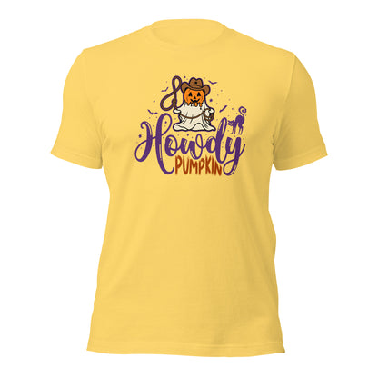 Howdy Pumpkin Western Halloween Pumpkin Cowboy Unisex Light Shirt