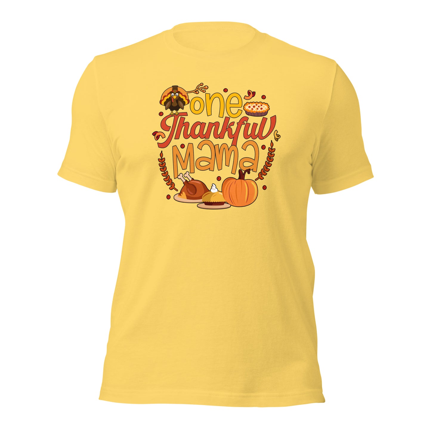 One Thankful Mama Gratitude-Infused Thankgiving Unisex Light Shirt