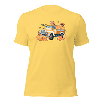 Pumpkin Thanksgiving Vintage Truck Unisex Light Shirt