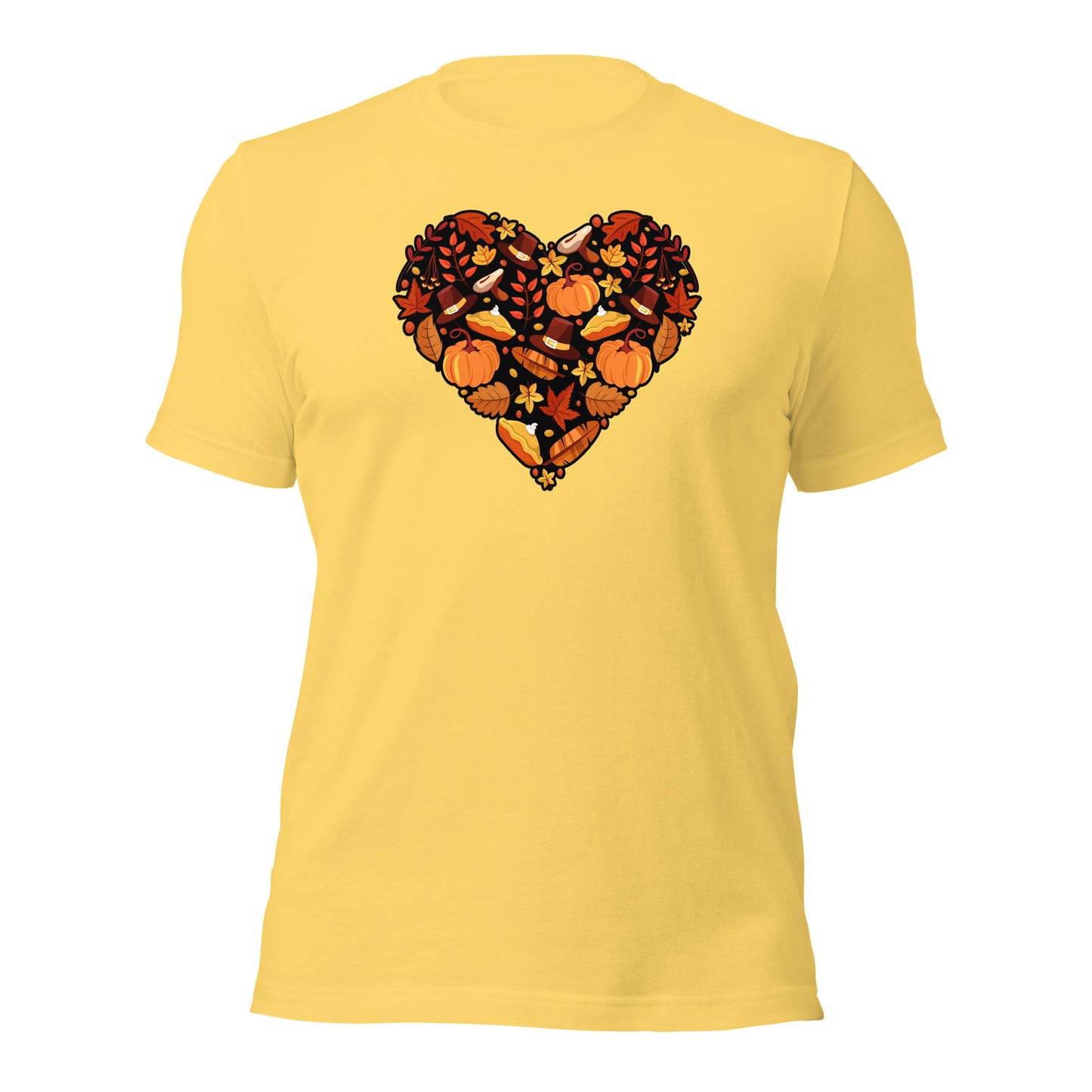 Grateful Mom Dad Autumn Heart Thanksgiving Unisex Light Shirt